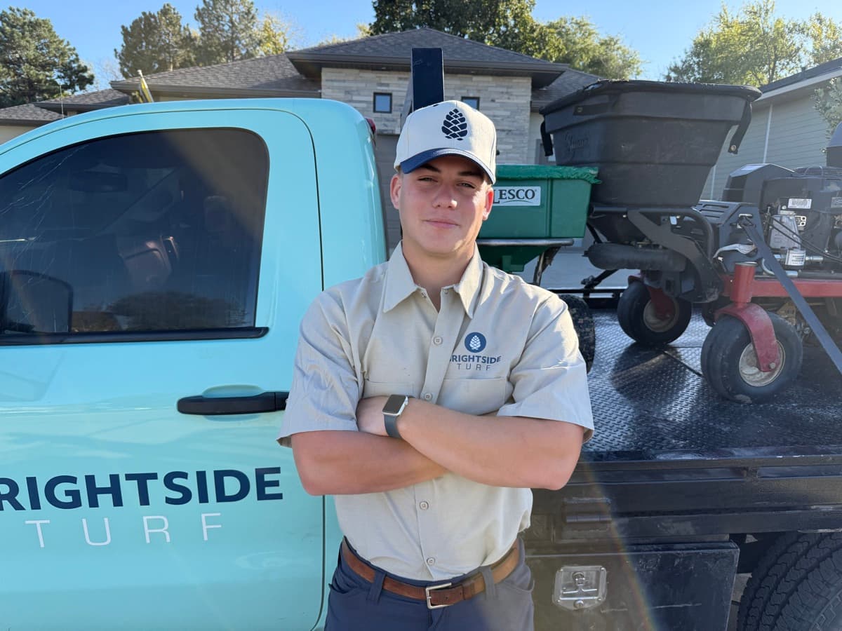 Finished mulch installation showing clean professional results